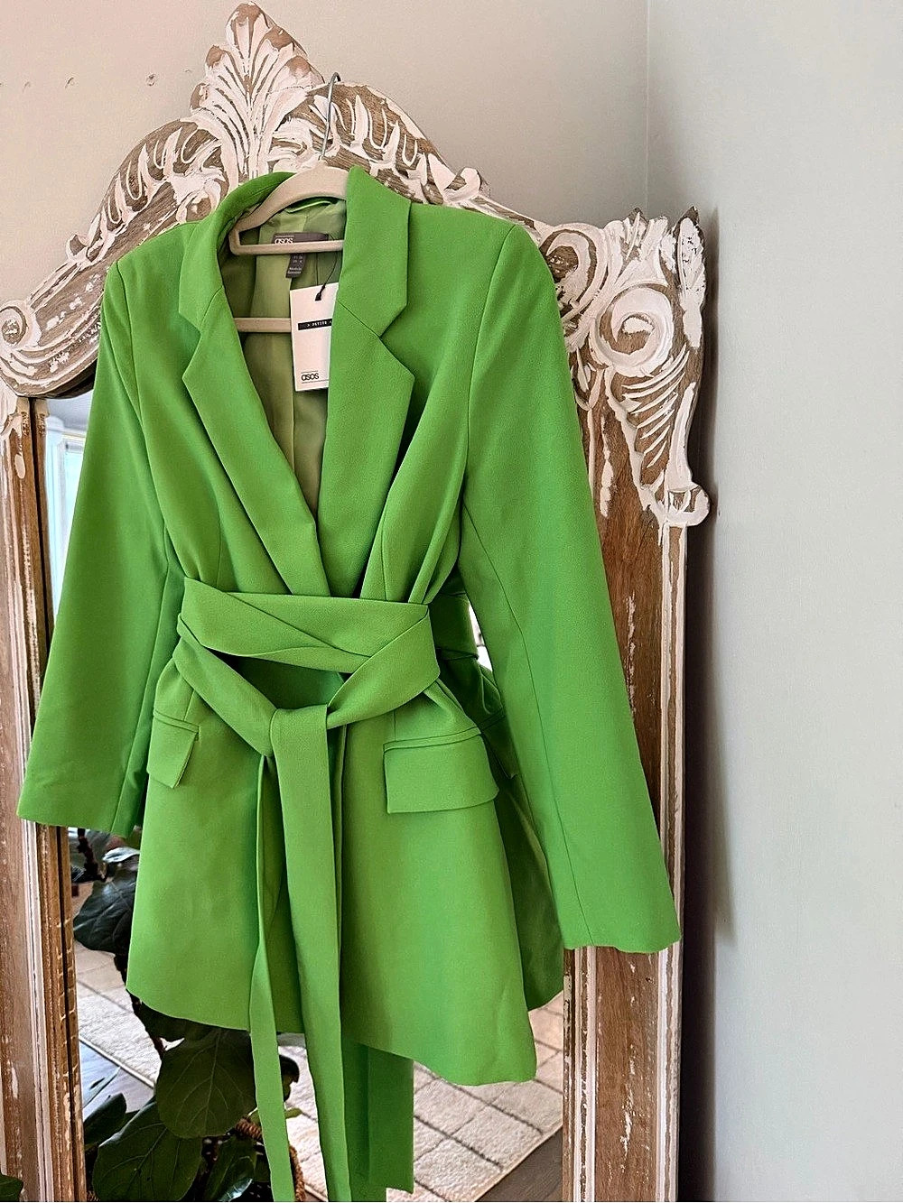 ASOS Edit Green Belted Wrap Blazer Size Medium NWT